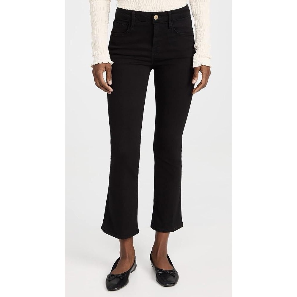 Frame Women’s Sz 24 Le Crop Mini Boot Black Jeans